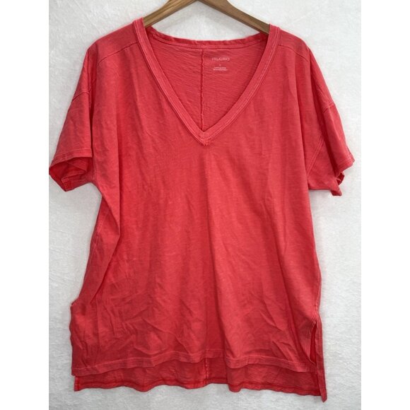 Anthropologie Pilcro Jordyn Perfect Oversized Cotton Slub Tee Size Large - Picture 2 of 7